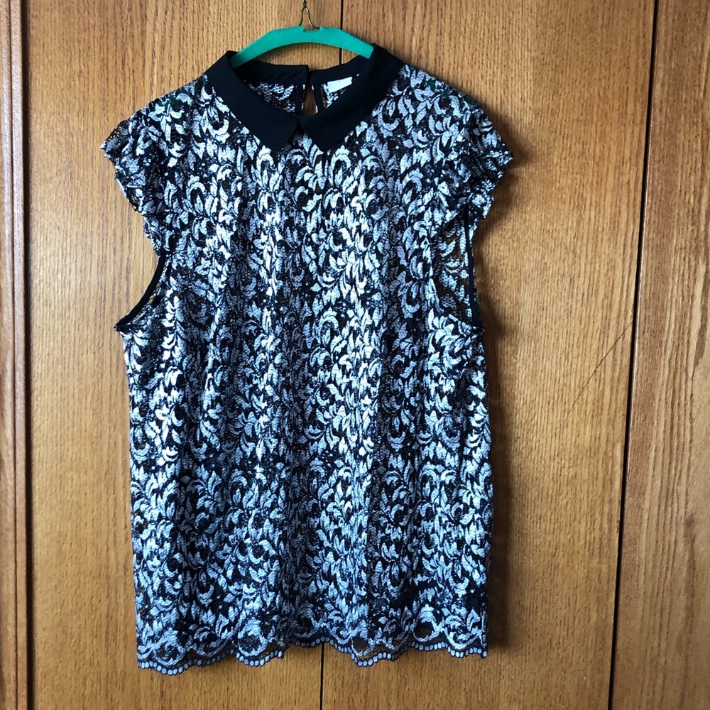 Collared lace top